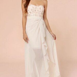 Lulus Whole Wide Whirl Beige Sequin Dress